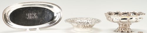3 STERLING SILVER HOLLOWWARE ITEMS,