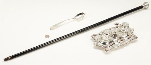 3 STERLING SILVER ITEMS, ENGLISH