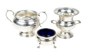 3 STERLING SILVER SALT & SUGAR