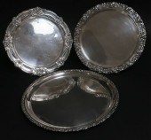 3 STERLING SILVER TRAYS, TIFFA