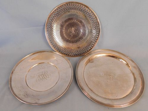 3 STERLING SILVER TRAYS3 sterling