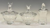 (3) STEUBEN ART GLASS COVERED