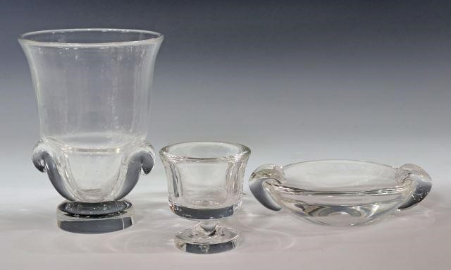 (3) STEUBEN ART GLASS VASE,