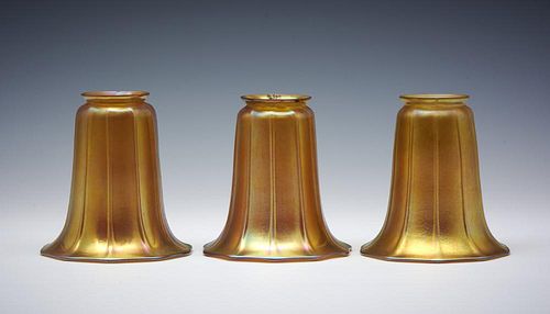 3 STEUBEN AURENE SHADES, 5" T3