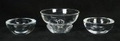 3 STEUBEN CRYSTAL BOWLS3 signe