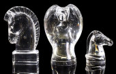 (3) STEUBEN GLASS FIGURES HORS