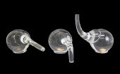3 STEUEBN ART GLASS ELEPHANTSA