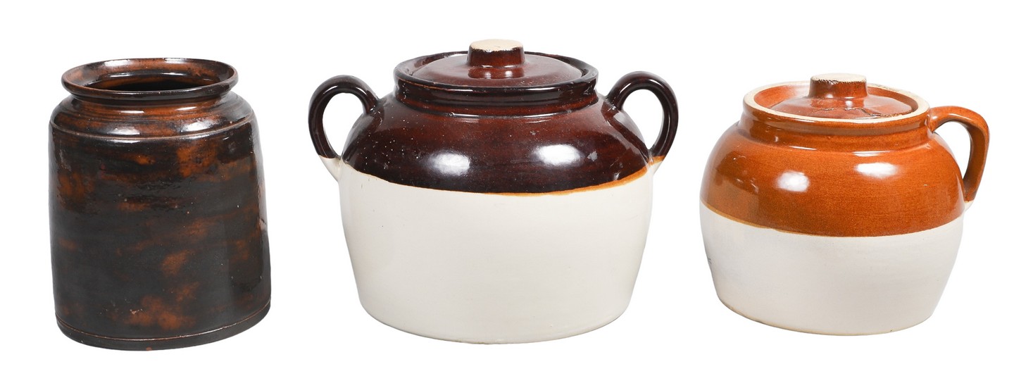 (3) Stoneware crocks, c/o USA