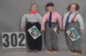 3 stooges dolls, by Presents,