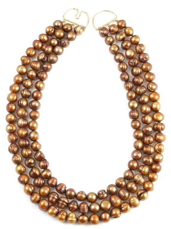 3 STRAND TAHITIAN PEARL NECKLACE3