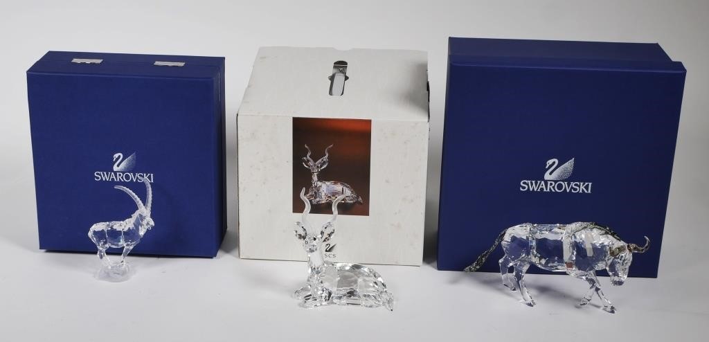 (3) SWAROVSKI CRYSTAL ANIMAL
