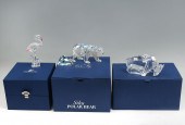 3 SWAROVSKI CRYSTAL PIECES: 1)