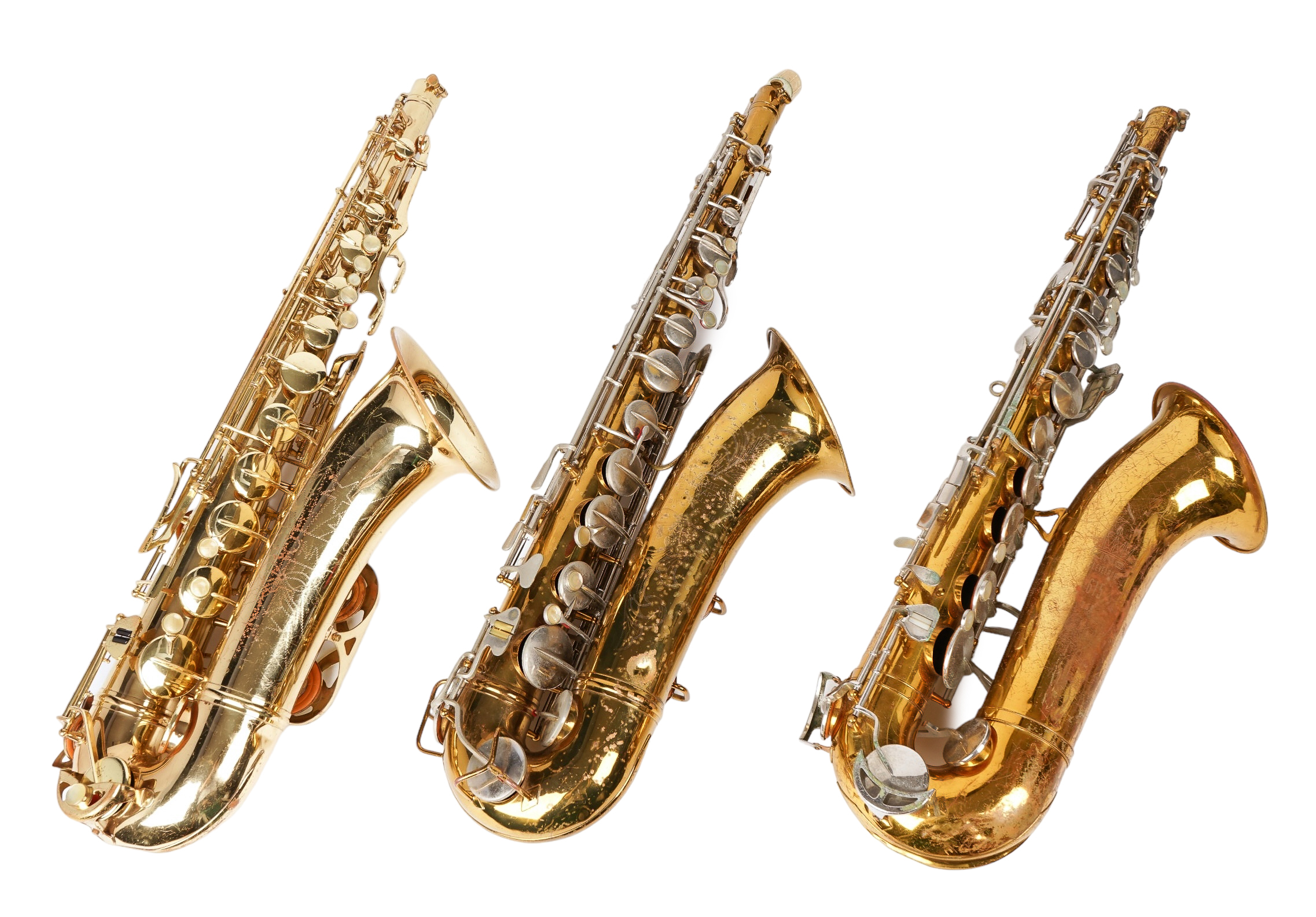 (3) Tenor saxophones, c/o King