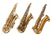 (3) Tenor saxophones, c/o King