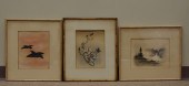 (3) THREE JAPANESE INK PAINTIN
