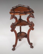 3 TIER CARVED MAHOGANY FAUST G
