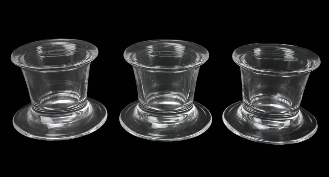 3 TIFFANY & CO SIGNED CRYSTAL