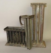 3 TIN CANDLEMOLDSca. 19th cent