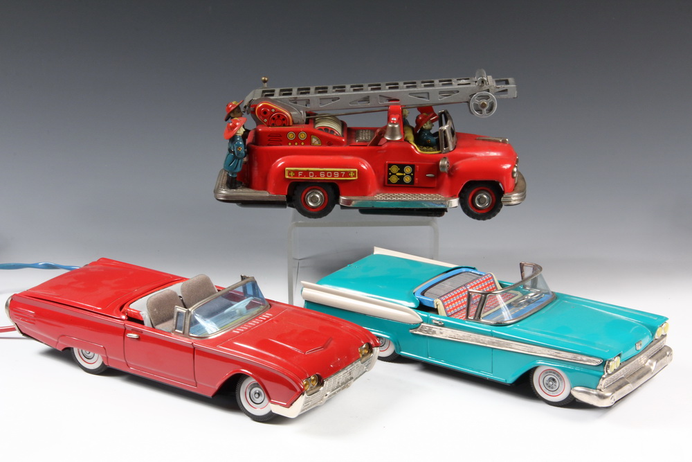 (3) TIN TOY CARS - Including