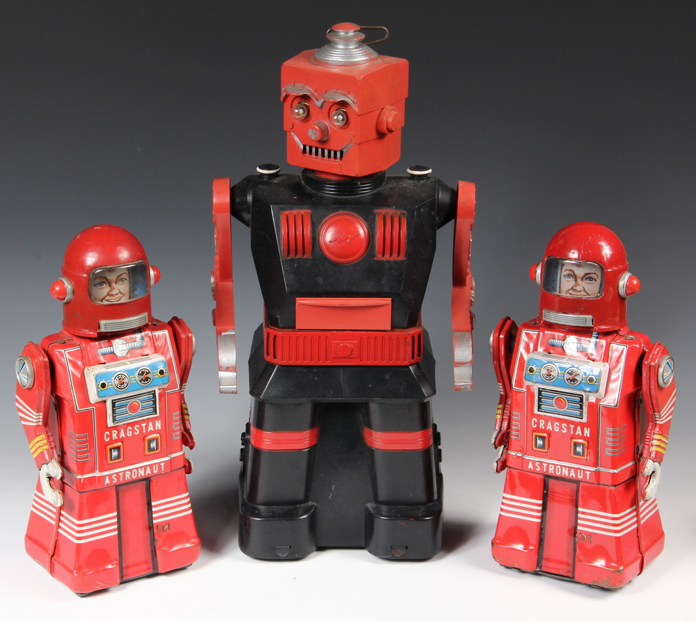 (3) TOY ROBOTS - All 1950s