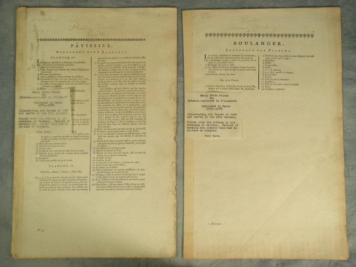 3 trade engravings, Diderot, publ