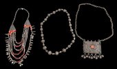 3 TRIBAL SILVER NECKLACES3 tri