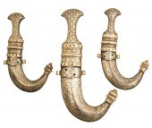 3 TURKISH OTTOMAN SILVER AND S