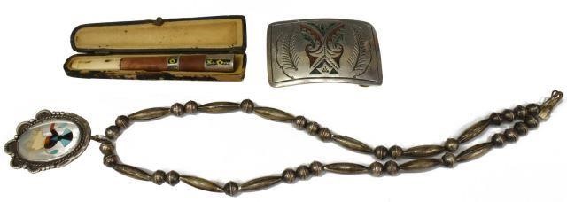 (3) TURQUOISE MOSAIC BUCKLE,