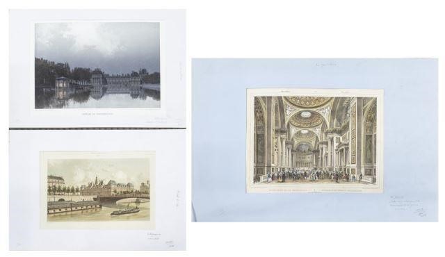 (3) UNFRAMED FRENCH SCENIC