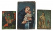 (3) UNFRAMED OIL ON TIN RETABL
