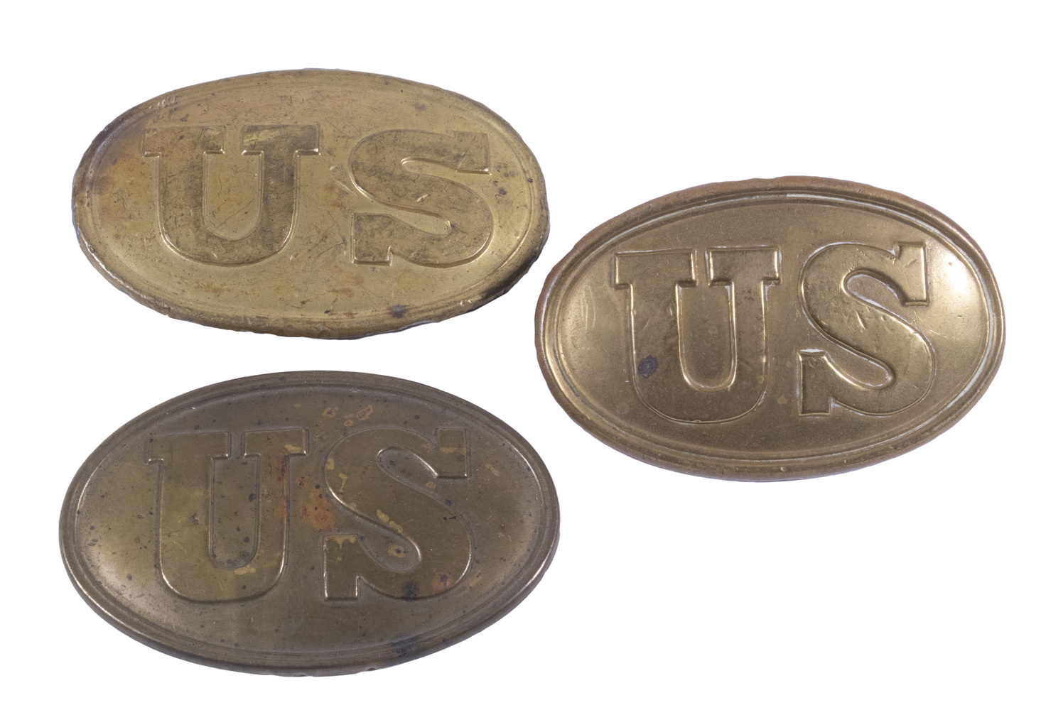 (3) UNION OVAL CAST BRASS BELT