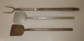 3 UNSIGNED TOOL DECORATED WROU