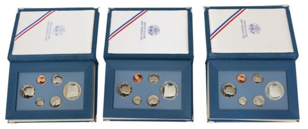 (3) US 1987 PRESTIGE SETS, THREE