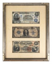 (3) US BANKNOTES $1 $5 $10 SER