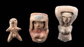 3 VALDIVIAN POTTERY VENUS FIGU