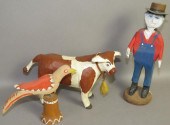 3 VARIOUS FOLK ART CARVINGS BY