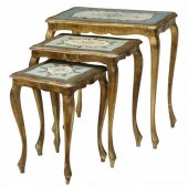(3) VENETIAN PARCEL GILT & PAI