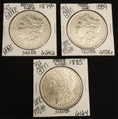 3 VERY FINE PRE-1900 MORGAN SI