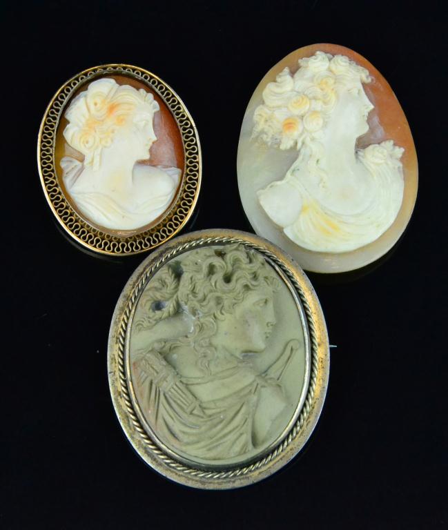 (3) Victorian Cameos Incl.