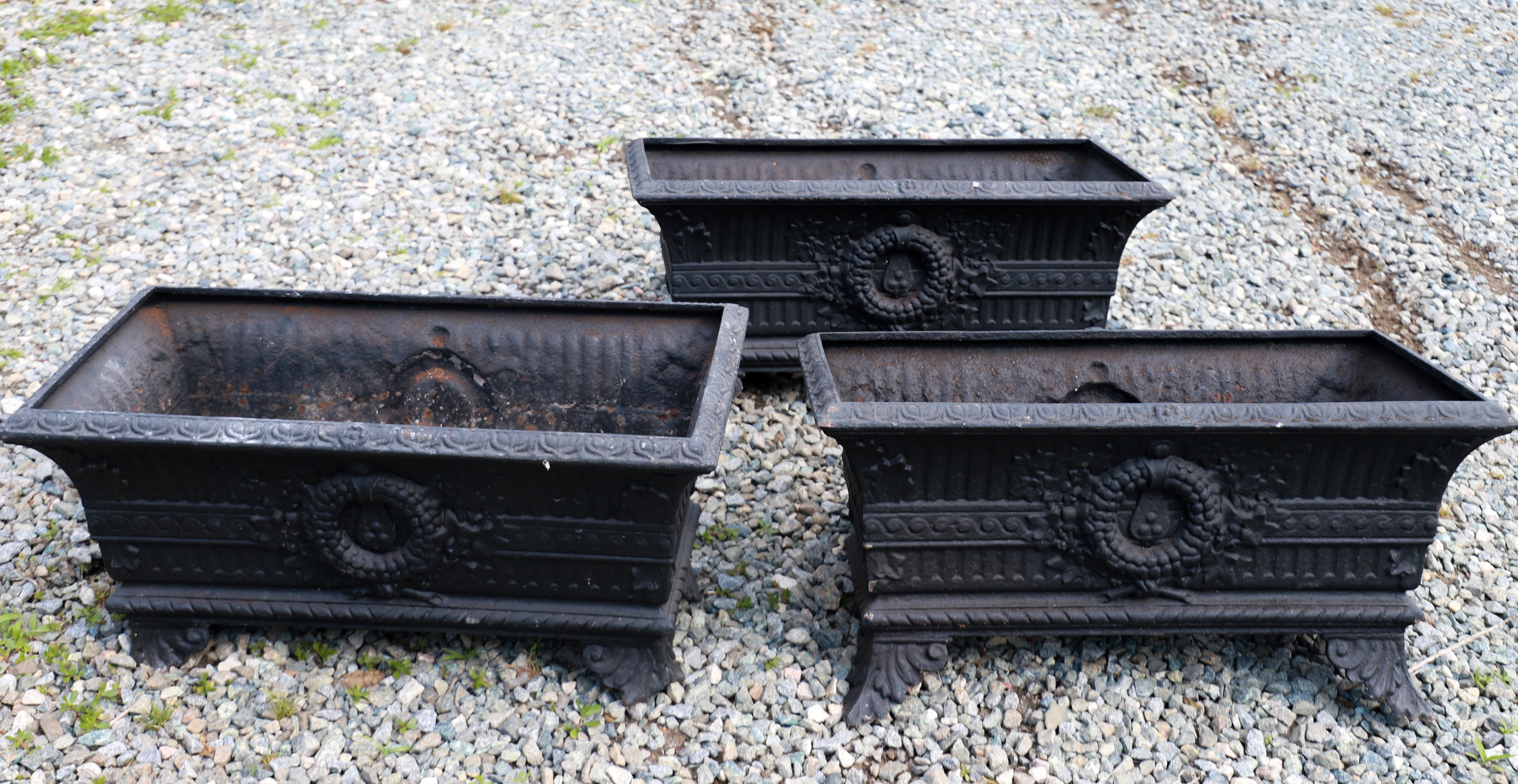 (3) Victorian ebonized metal