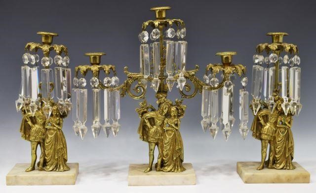 (3) VICTORIAN FIGURAL BRASS