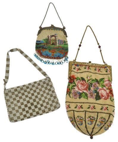 (3) VICTORIAN MICRO BEADED &
