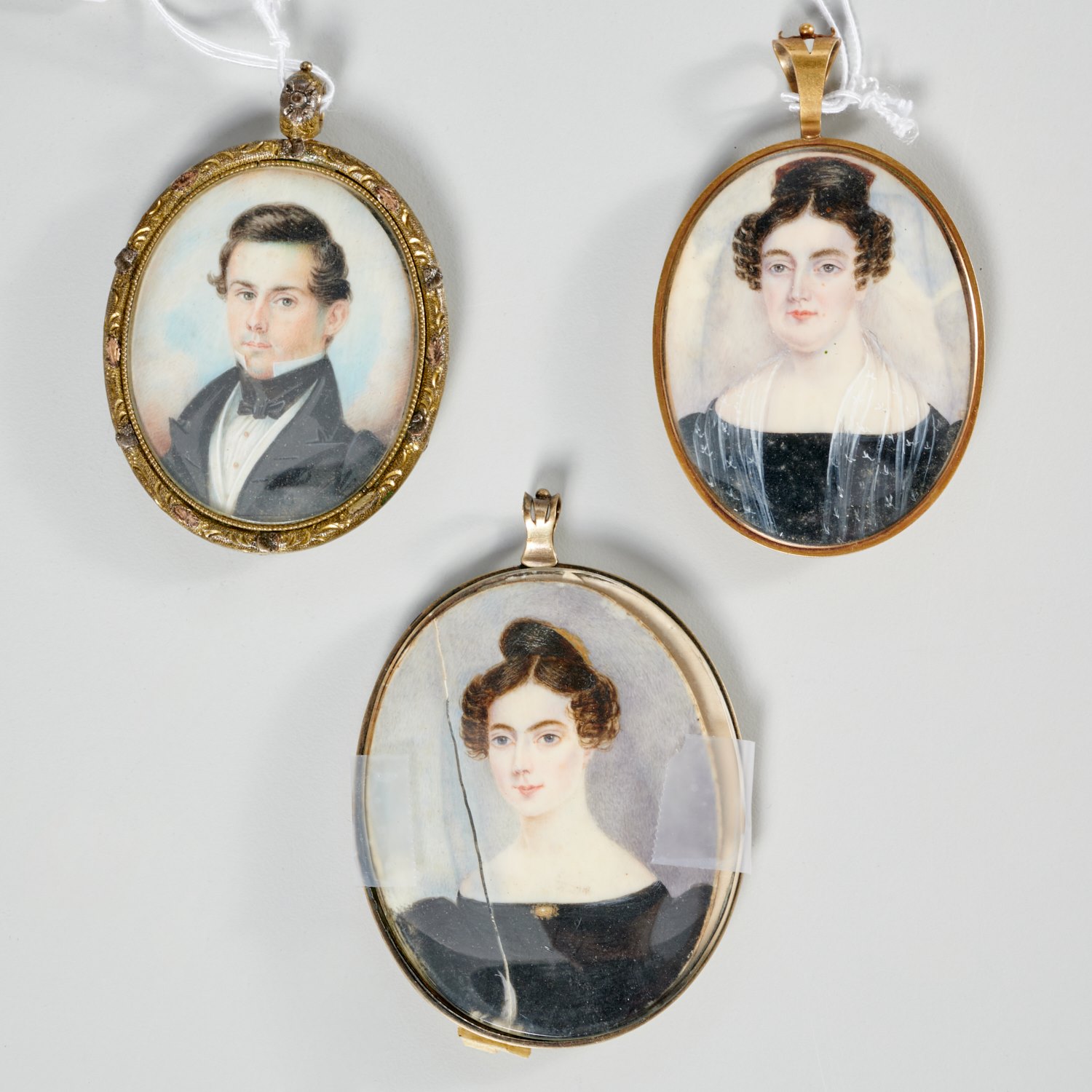 (3) VICTORIAN PORTRAIT MINIATURES