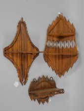 (3) VICTORIAN WICKER HANGING S