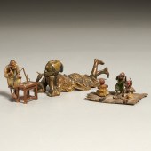 (3) VIENNA BRONZE FIGURAL GROU