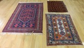 3 VINTAGE AND FINELY HAND KNOT