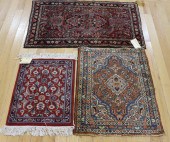 3 VINTAGE AND FINELY HAND WOVE