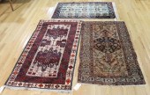3 VINTAGE AND FINELY HAND WOVE