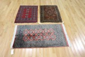 3 VINTAGE AND FINELY HAND WOVE
