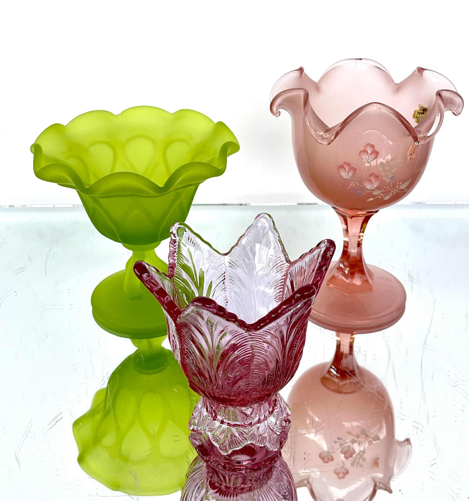 3 VINTAGE ART GLASS